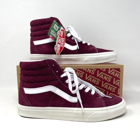 Vans Other - Vans Sk8 Hi Men's Size Skateboarding Red White High Top Suede VN0A32QG9G8